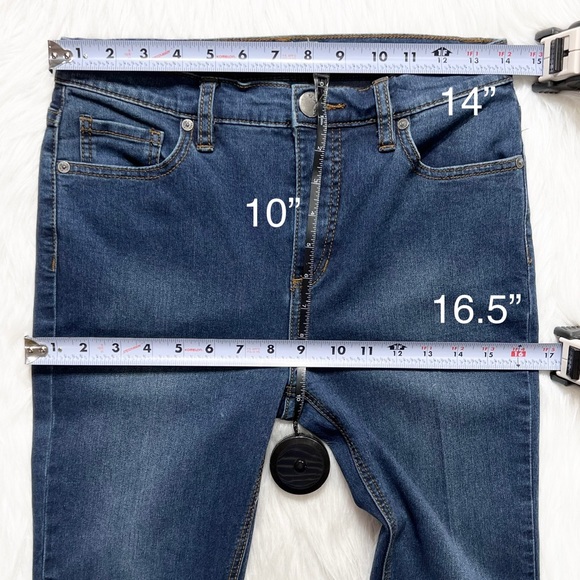 Free People High Waist Medium Wash Cropped  Skinny Jeans - Picture 8 of 10